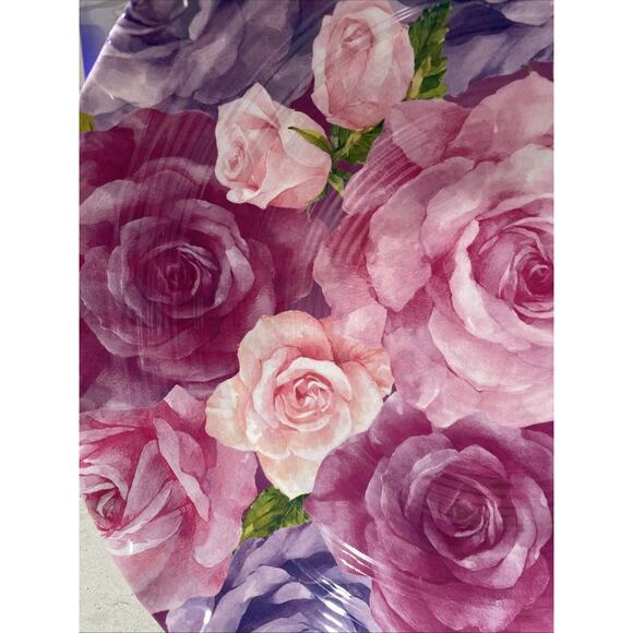 Jolie Fleur Multicolor Rose Melamine Serving Bowl 13" Wide 3" Height, New - Picture 3 of 7